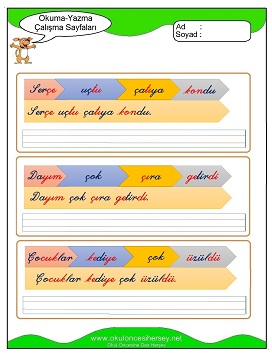 ç sesi Çalışma Sayfaları